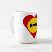 Tasse blanche classique AMOUR GOLF (Devant gauche)