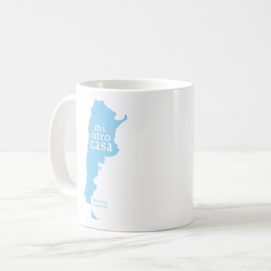 Tasse blanche classique ARGENTINE (Devant gauche)