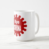 Tasse  blanche classique  BYE  CORONA  (Devant droit)