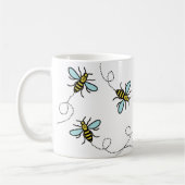 Tasse blanche classique d'abeille de travailleur (Gauche)