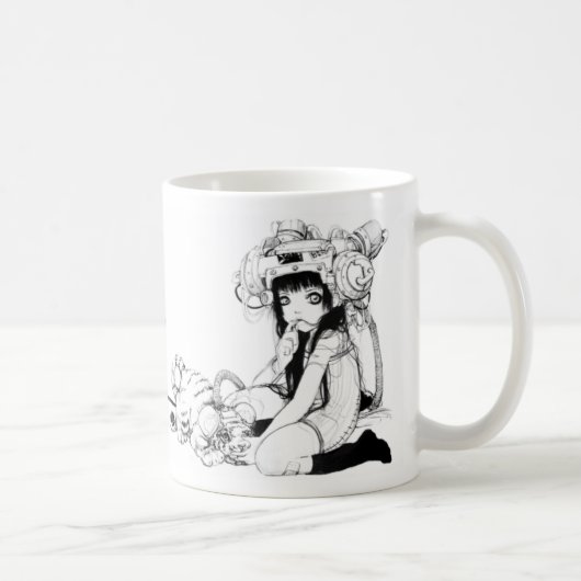 Tasse blanche classique d'amis symbiotiques (Droite)