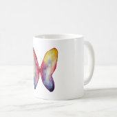 Tasse blanche classique d'art d'aquarelle de (Devant droit)