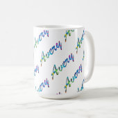 Tasse blanche classique d'Avery (Devant droit)