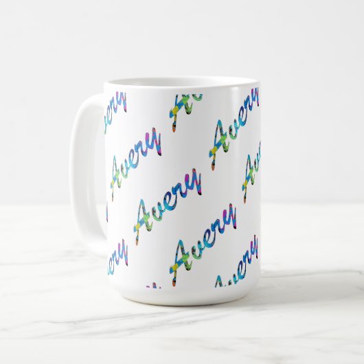 Tasse blanche classique d'Avery (Devant gauche)