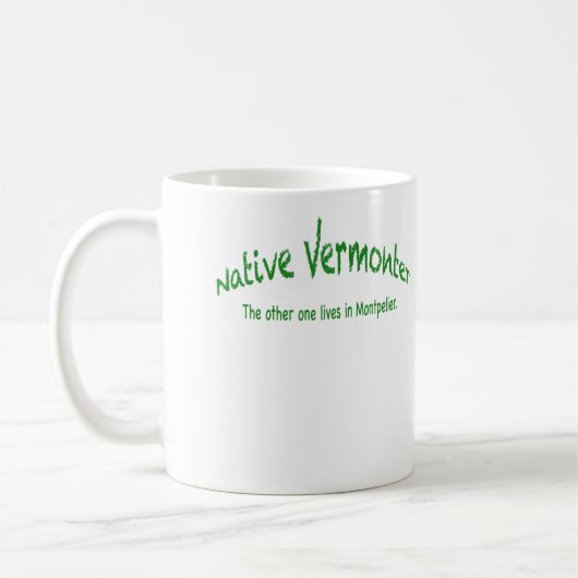 Tasse blanche classique de 330 ml Native Vermonter (Gauche)