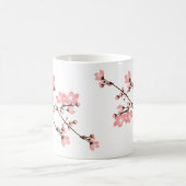 Tasse blanche classique de fleurs de cerisier (Centre)