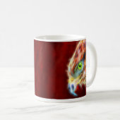 Tasse blanche classique de fractale levée par (Devant droit)