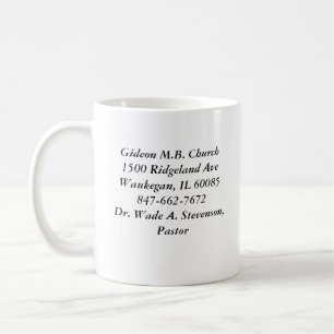 Tasse blanche classique de Gideon