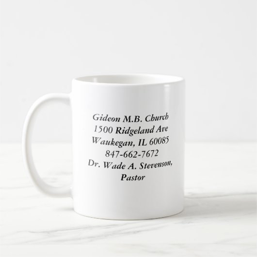 Tasse blanche classique de Gideon (Gauche)