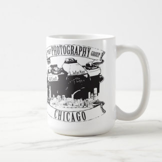 Tasse blanche classique de groupe de photographie