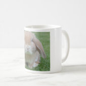 Tasse blanche classique de lapin potelé (Devant droit)