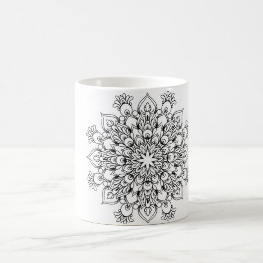 Tasse blanche classique de mandala (Centre)