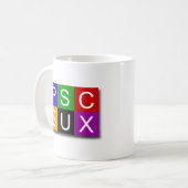 Tasse blanche classique de PSC SUX (Devant gauche)
