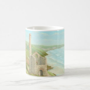 Tasse blanche classique des Cornouailles de vieux