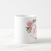 Tasse blanche classique du monogramme M (Centre)
