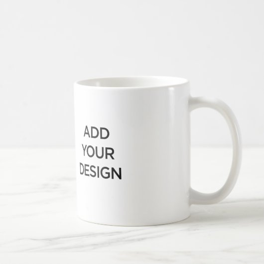 Tasse blanche classique faite sur commande de 11 (Droite)