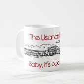 Tasse blanche classique - hiver (Devant gauche)