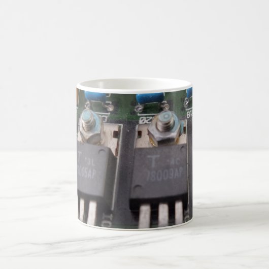 Tasse blanche classique Transistor Circuit 330 ml (Centre)