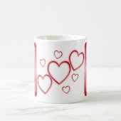 Tasse blanche d'art d'amour de coeur de sucrerie (Centre)