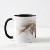Tasse BLANCHE d'art de CHEVAL d'ÉTALON (Gauche)