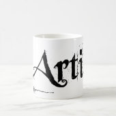 tasse blanche de "artiste" de 11 onces (Centre)