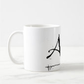 tasse blanche de "artiste" de 11 onces (Gauche)