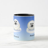 Tasse blanche de bébés phoques (Centre)