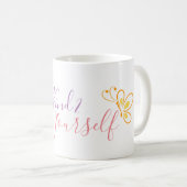 Tasse blanche de "BeKind2Yourself" (Devant droit)