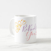Tasse blanche de "BeKind2Yourself" (Devant gauche)