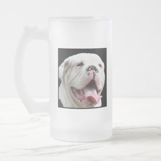 Tasse blanche de bouledogue (Gauche)