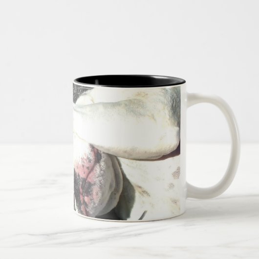 Tasse blanche de boxeur (Droit)