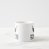 Tasse blanche de café express de DFS (Devant)