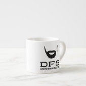 Tasse blanche de café express de DFS (Devant droit)
