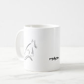 Tasse blanche de chat de zen (Devant gauche)