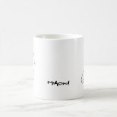 Tasse blanche de chat de zen (Centre)