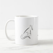 Tasse blanche de chat de zen (Gauche)