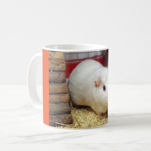 tasse blanche de cobaye (Devant gauche)