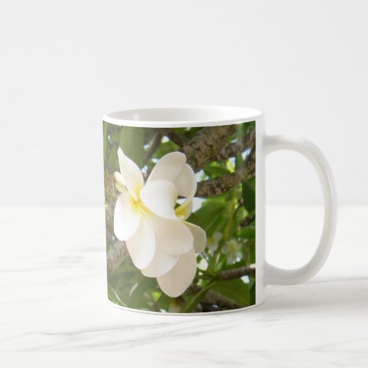 Tasse blanche de Cofee de Plumeria (Droite)