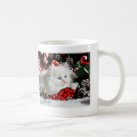 Tasse blanche de Coffe de Persan observée par bleu