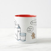 Tasse blanche de lait et de gingembre avec (Centre)