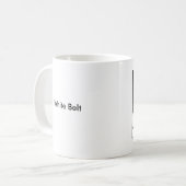 Tasse blanche de machine de maigre de ceinture (Devant gauche)