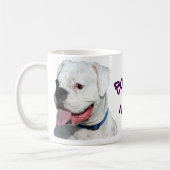 Tasse blanche de maman de boxeur (Gauche)