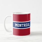 Tasse blanche de Montréal et bleue rouge (Gauche)
