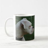 Tasse blanche de photo de chien de boxeur de (Gauche)
