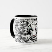 Tasse blanche de tigre (Devant gauche)