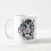 Tasse blanche de visage de tigre (Gauche)