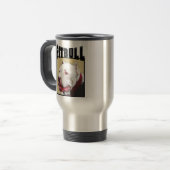 Tasse blanche de voyage de Pitbull (Devant gauche)