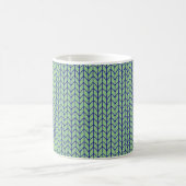 TASSE BLANCHE EN TRICOT VERT BLEU (Centre)