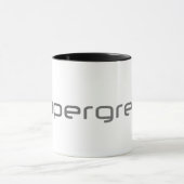 Tasse blanche et noire de Supergreen - de sonnerie (Centre)
