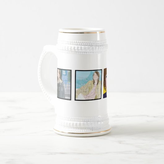 Tasse blanche faite sur commande de Stein (Devant gauche)